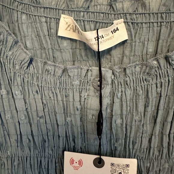 Girsl 13-14 DOTTED MESH ELASTIC TOP - Picture 4 of 7